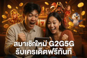 สมาชิกใหม่ G2G5G รับเครดิตฟรีทันที