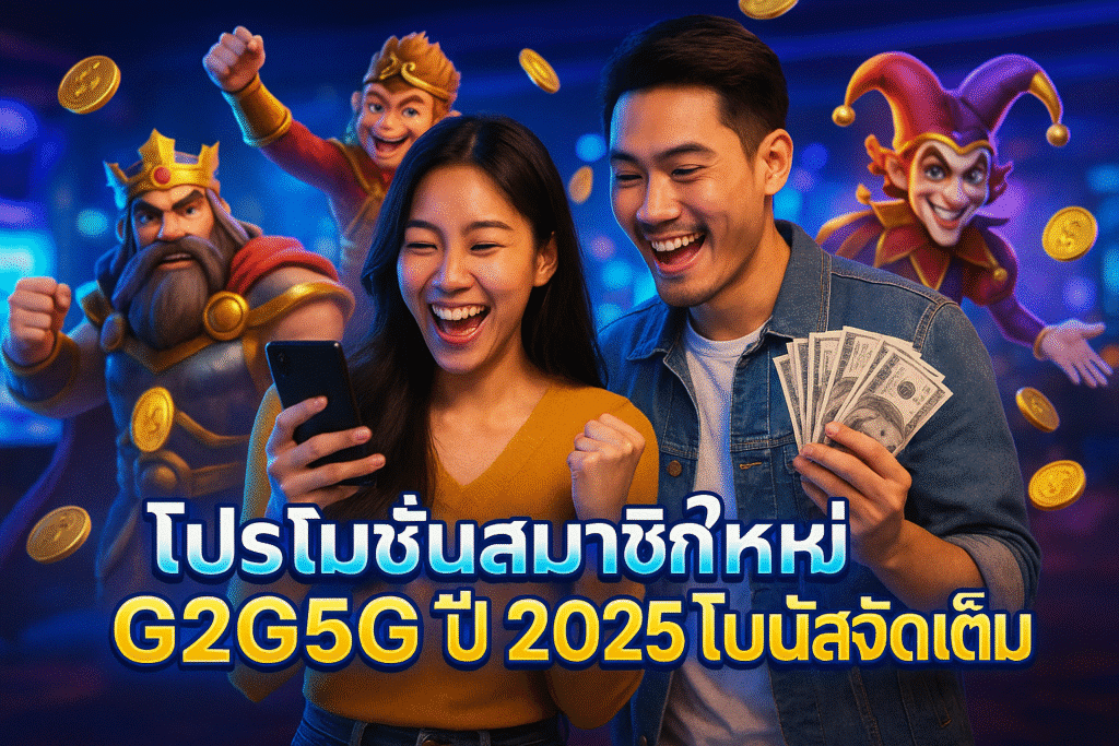 โปรโมชั่นสมาชิกใหม่ G2G5G ปี 2025 โบนัสจัดเต็ม