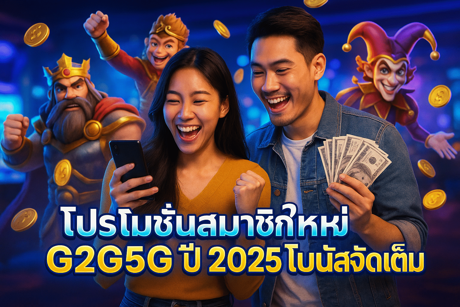 โปรโมชั่นสมาชิกใหม่ G2G5G ปี 2025 โบนัสจัดเต็ม